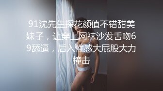 91沈先生探花颜值不错甜美妹子，让穿上网袜沙发舌吻69舔逼，后入性感大屁股大力撞击