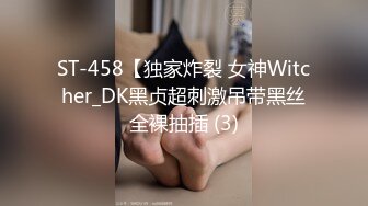 ST-458【独家炸裂 女神Witcher_DK黑贞超刺激吊带黑丝全裸抽插 (3)