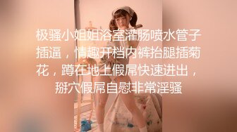 极骚小姐姐浴室灌肠喷水管子插逼，情趣开档内裤抬腿插菊花，蹲在地上假屌快速进出，掰穴假屌自慰非常淫骚