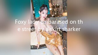 Foxy lady embarased on the street by a skirt sharker