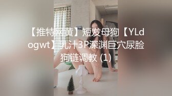 【推特网黄】短发母狗【YLdogwt】乳汁3P深渊巨穴尿脸狗链调教 (1)